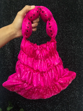 Load image into Gallery viewer, Fuschia Baroque-esque Cake Tiered bag
