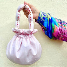 Load image into Gallery viewer, Pale Pink Taffeta Scallop Handle Bag
